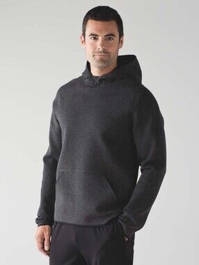 Lululemon Men's Chamber Layer Pullover Hoodie Sweatshirt Size Medium Charcoal